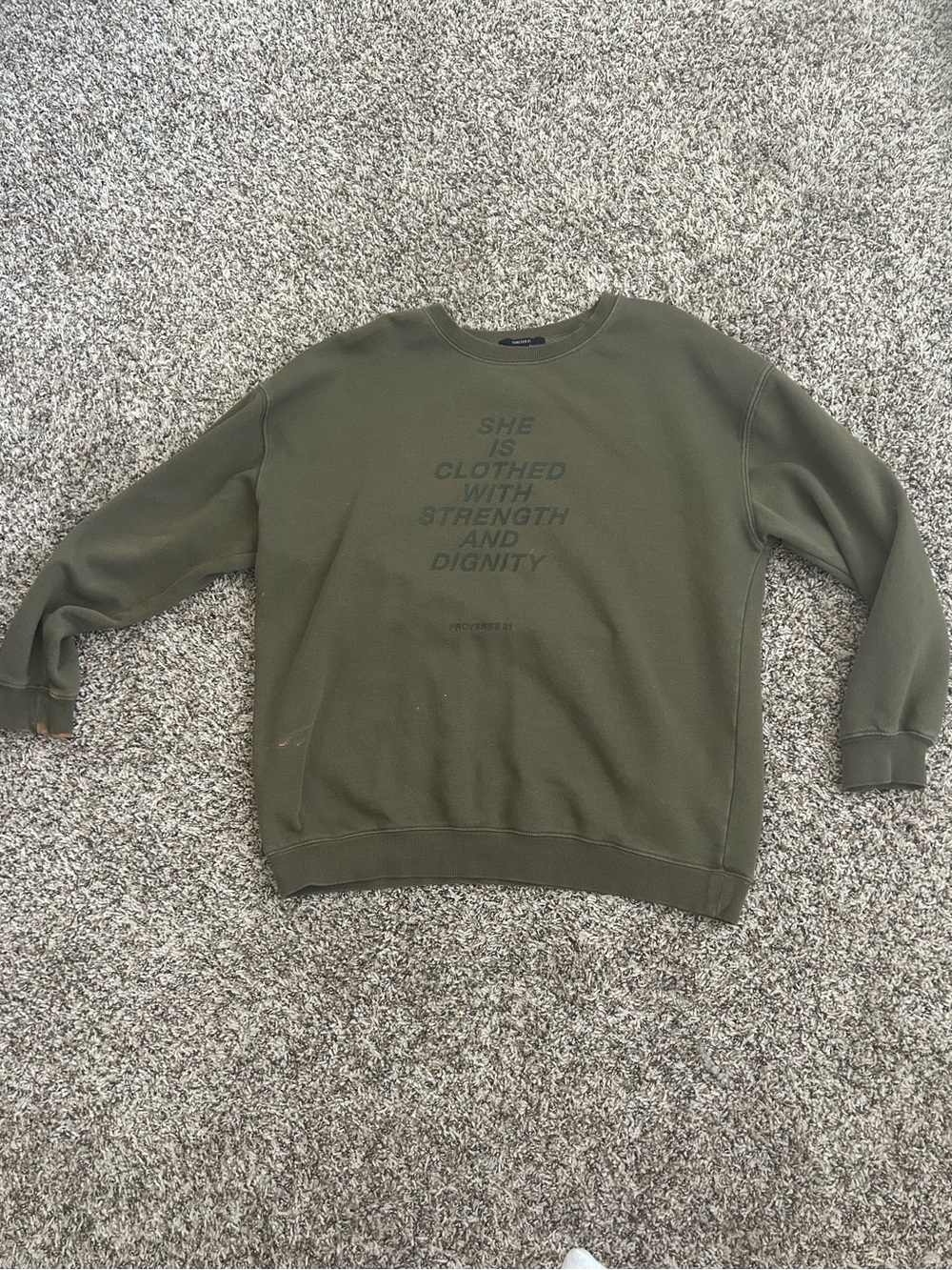 Olive Green Crewneck Sweater